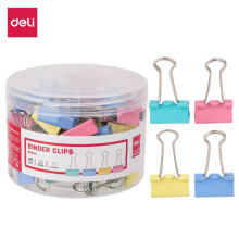 Bindklemmen in diverse kleuren voor kantoorartikelen (gemengde kleuren, 2,5 cm (48 stuks))