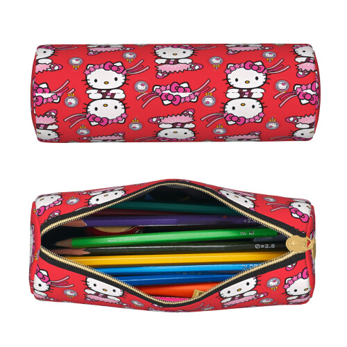 Θήκη μολυβιών Hello Kitty μεγάλης χωρητικότητας, τσάντα μολυβιών με φερμουάρ και 1