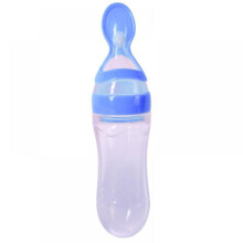 Prettyui-Infant Silica Gel Feeding Bottle With Spoon Food Supplement Rice Cereal Bottle Baby Feeding Bottle