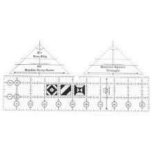 90 Degree Double Strip Quilt Ruler, 10 Inch Acrylic Quilting Triangle Rulers, Non-Slip Quilting Rulers and Templates