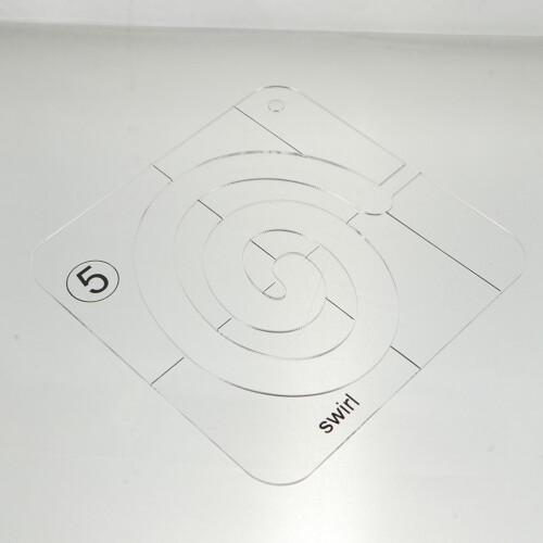 Set di 4 righelli e modelli per quilting Eease per trapuntatura a meandro e secondaria. 2