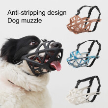 Museruola per cani Mairbeon con griglia antistrappo regolabile, anti-morso e anti-masticazione. Accessori per cani.