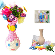 Chok Blompysselset för barn, Gör din egen blombukett med knappar, DIY-aktivitetspresent för pojkar och flickor i åldern 4 5 6 7 8 9 10 år