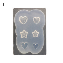 Happydeer3D Patterns Nagelmodellierform aus transparentem Silikon, Bären- und Schmetterlingsmotiv für Nagelstudios