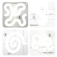 Eease4pcs Quiltlineale und Schablonen für Mäander- und Sekundärquilting