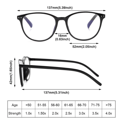 Gleitsicht-Lesebrille mit Blaulichtfilter für den Computer – Schwarz, Stärke 2.0 1