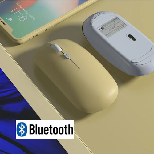 Mouse Bluetooth compatibile con iPad, Samsung MatePad, Lenovo MiPad, tablet e laptop Android e Windows - Mouse wireless a batteria, bianco 1