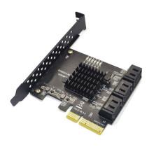 ckepdyeh SATA PCI E Adapter 6-Ports SATA3.0 auf PCI Express x4 Erweiterungskarte SATA3.0PCIe PCI-E SATA-Controller für HDD