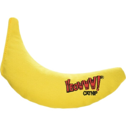 100% økologisk katteurtlegetøj, gul banan, 3-pak 2