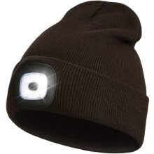 LED-Mütze mit Licht, Unisex, USB-aufladbar, Wintermütze, Strickmütze, Geschenk für Männer, Väter, Ehemänner
