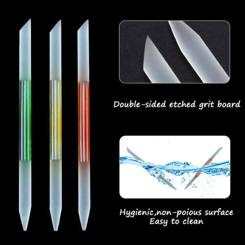 Bluethy Glass Cuticle Pusher Nail Care Αφαιρέστε το Νεκρό Δέρμα Διπλής Όψης Εργαλείο Κόψιμο 1