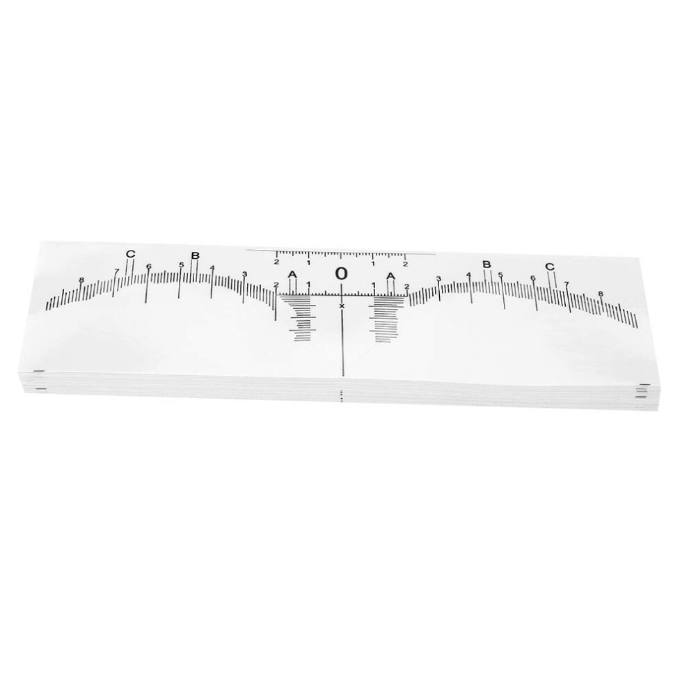 Disposable Eyebrow Ruler Stickers for Microblading, Precise Brow Symmetry, 50 Pcs