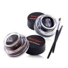 Waterproof Gel Eyeliner Set Black and Brown Smudge Proof Long Lasting with Precision Brushes