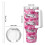 Hello Kitty 40oz H2.0 Ανοξείδωτο ποτήρι με μόνωση κενού αέρος με καπάκι και καλαμάκι για 7