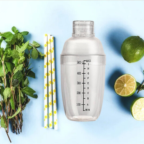 Tantouec Shaker Cup, Πλαστικός Shaker Ζυγαριάς, Γάλα, Τσάι & Κοκτέιλ, Σετ Εργαλείων Μπαρ για 2