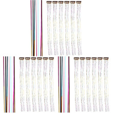 18 pezzi di tinsel per capelli glitterato, tinsel da fata, accessori per capelli da donna, extension glitterate, ciocche per capelli