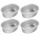 Eease4pcs kageform nonstick ovale kageforme aluminiumslegering kage bageforme kage bageform 2