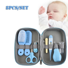 OBOSOE Babyverzorgingsset, draagbare babyveiligheidsset met borstel, nagelknipper, neusaspirator en meer, geschikt voor babykamers en pasgeborenen,