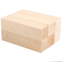 6 stuks lindenhouten snijblokken voor houtsnijbeginners - hobbykit voor doe-het-zelf houtsnijwerk