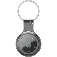 Étui Airtag avec porte-clés, compatible avec les AirTags Apple, étanche, résistant à la poussière et aux chocs - Noir