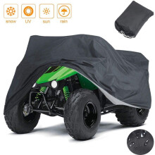 TureClos Waterdichte ATV-hoes voor buiten, extra groot, zwaar uitgevoerd, zwart, beschermt uw quad tegen wind, UV-straling, zon, sneeuw, regen en