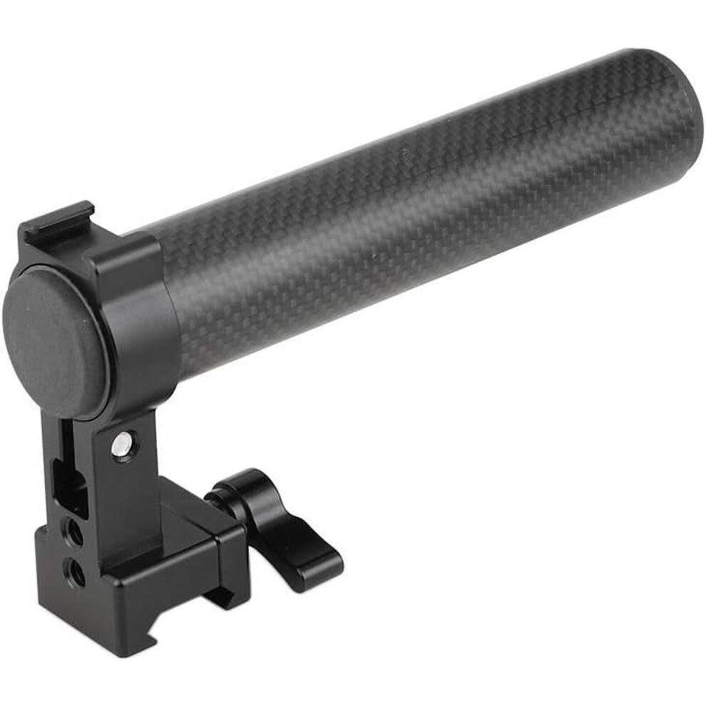 Carbon Fiber Top Handle Grip With Quick Release Nato Clamp & Shoe Mount For Dslr Camera Cage Kit - 2360 9048212646747