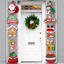 Fnyoxu Vrolijk Kerstfeest Banner - Kerstman-gedicht, geschikt voor garagedeur, binnen- en buitendecoratie voor de veranda.