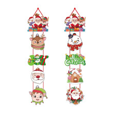Kerstbanner voor de veranda/deur, decoratieve vlaggetjes van papier voor kerstversiering in huis, nieuwjaar 2025, Noel Navidad