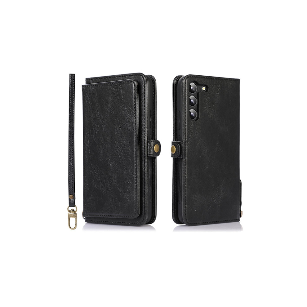Compatible With Samsung Galaxy S23 - Zleep's Wallet Case With Magnetic Closure Black 9048212647881