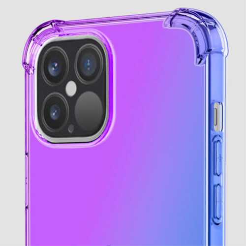 Carcasă SKALO compatibilă cu iPhone 15Plus Gradient Extra Rezistentă TPU - Roz/Turcoaz multicoloră 2