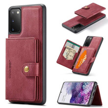 Glad hoesje met kaarthouder - compatibel met Samsung Galaxy S20FE Rood