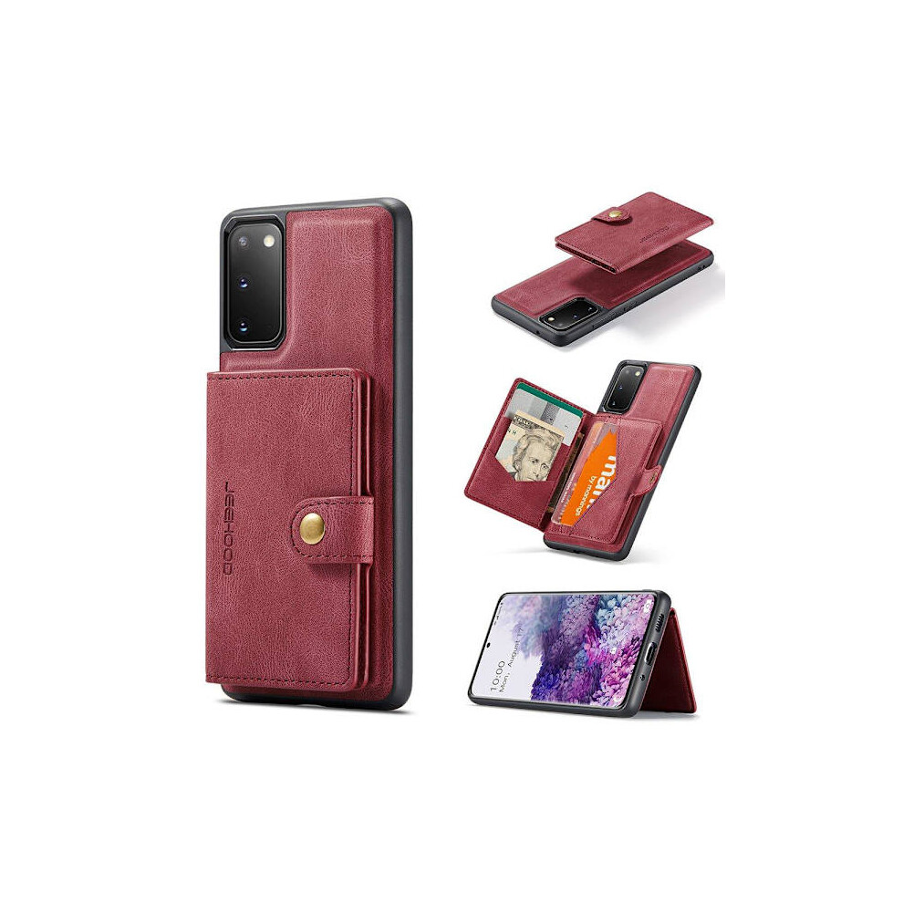 Smooth Case With Card Holder - Compatible With Samsung Galaxy S20 Fe Red 9048212647669
