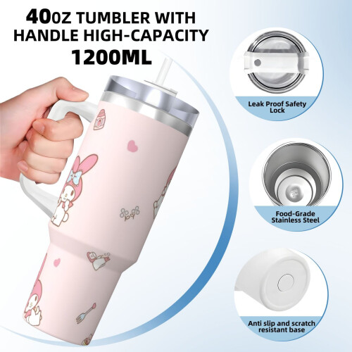 Melody 40oz H2.0 Ποτήρι από ανοξείδωτο ατσάλι με μόνωση κενού αέρος με καπάκι και 1