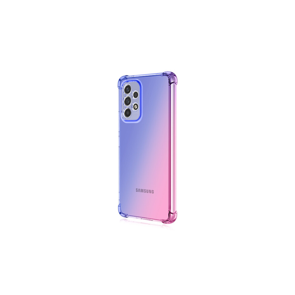 Shockproof (Floveme) Silicone Case - Compatible With Samsung Galaxy A53 5G Blue/Pink 9048212647966