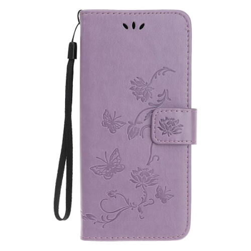 Husă din piele cu fluturi, compatibilă cu iPhone 12/12Pro, violet 2