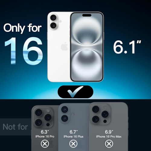 Συμβατό με iPhone16Προστατευτικό οθόνης Tempered Glass Premium1 συσκευασία διαφανές 1