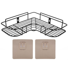 Étagère de rangement d'angle Samfox pour salle de bain, sans perçage