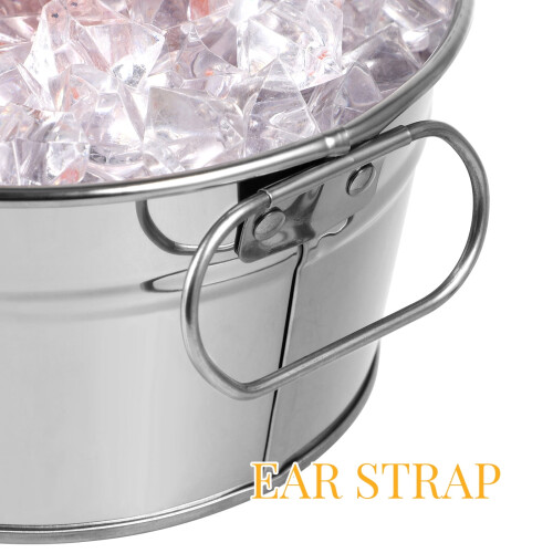 Gongc Galvanized Steel Oval Beverage Tub - Silver 1