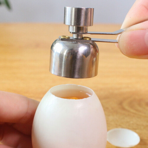 Eggshell Opener - Effective Stainless Steel Eggshell Opener Cutter Opener Cracker Breaker Kitchen Helper(L) 2