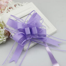 10 Stück große Organza-Geschenkschleifen mit Zugband für Hochzeitsgeschenkkörbe, festliche Partyartikel (6 Zoll Durchmesser)