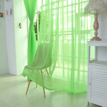Set de 2 perdele voal colorate Nhthy, plase moderne din voal pentru filtrarea luminii, lavabile și moi, verde - compatibile cu utilizarea în