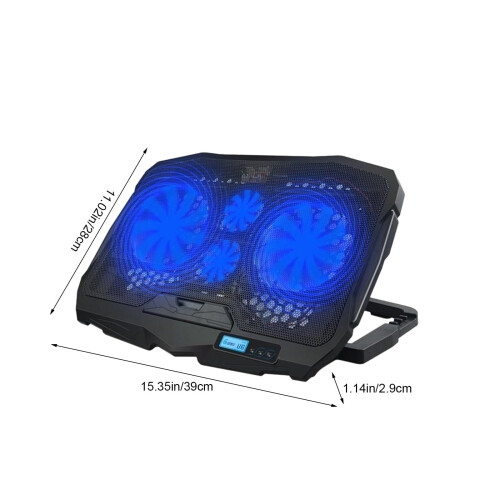 Lulshou Cooler para Notebook de 13, 14, 15 e 16 polegadas com Controle de Velocidade, Ventoinha, Base e Almofadas de Proteção. 2