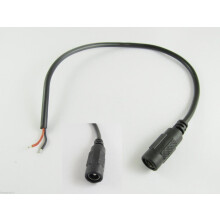 Lot de 10 connecteurs d'alimentation CC pour vidéosurveillance (prise femelle 5,5 x 2,1 mm) avec câble de 30 cm.