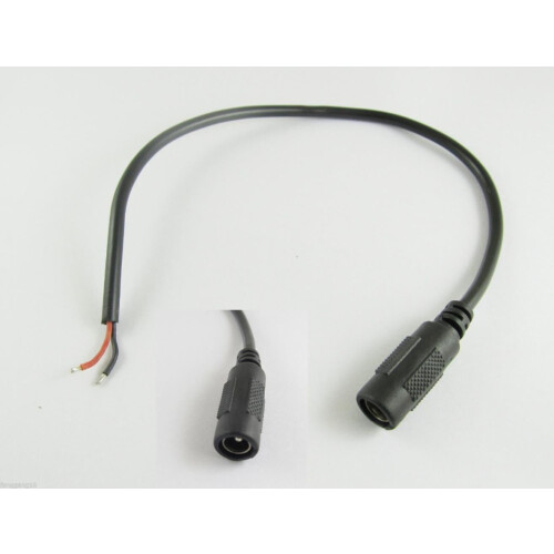 FOR10pcs CCTV DC Power Plug Jack Connector 5.5x2.1mm Θηλυκό με Καλώδιο Pigtail Wire 30cm