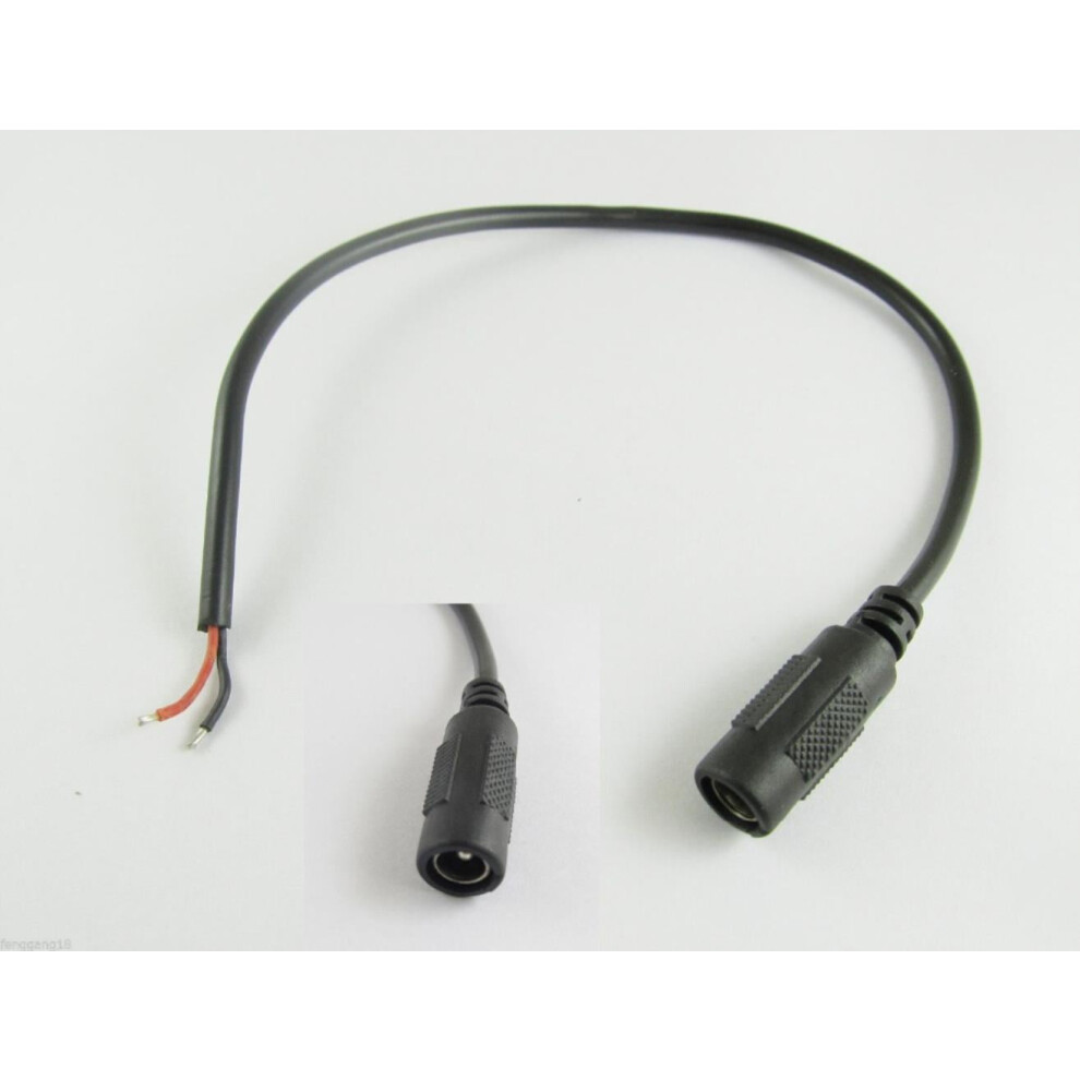 For 10Pcs Cctv Dc Power Plug Jack Connector 5.5 X2.1mm Female With Cord Cable Pigtail Wire 30Cm 9048212695158