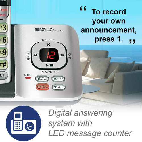 CS6529DECT6.0Τηλεφωνητής με αναγνώριση καλούντος/αναμονή κλήσης, 1Ασύρματο ακουστικό, 1