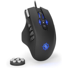 Mouse Theorem2MMO cu 13 butoane laterale programabile - Mouse de gaming RGB cu 6 setări DPI personalizabile, 5