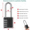 Kiplyki Wholesale2PCS Combination Padlock Long Shackle Lock4Digit Resetable Combination Lock 8