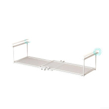 Under Shelf Storage Basket Expandable 3060cm Metal Mesh Organizer for Kitchen and Office White