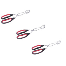 1 pinça tesoura com cabo de silicone, ideal para cozinhar, assar, fazer churrasco e grelhar *3 peças